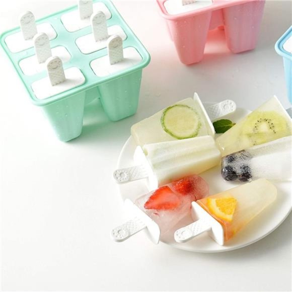 Popsicle Molds 6 Pieces Silicone Ice Pop Molds - Picture 7 of 7